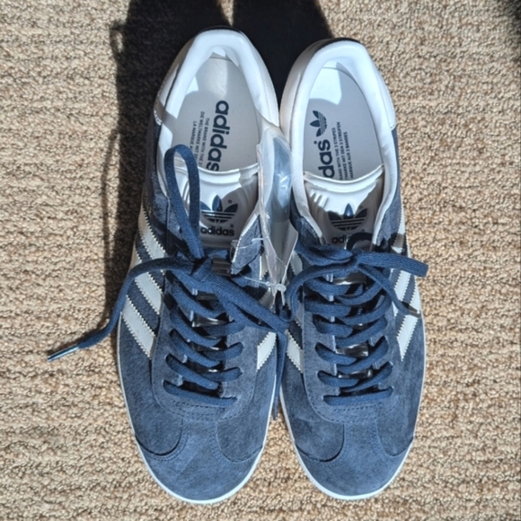 Adidas Gazelle Navy White Suede Sneakers Women's - Picture 2 of 9